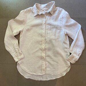 H&M Light oatmeal off white 100% Linen Shirt-Size Extra Small.